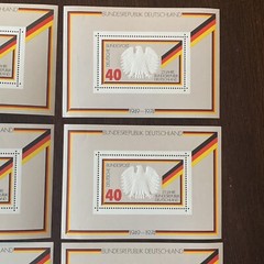 LOT OF 6 GERMANY 1974 MNH SOUVENIR SHEETS STAMPS 25TH ANNIVERSARY EAGLE