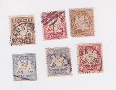 GERMANY stamps – Early Bavaria – 6 Numeral/Coat of Arms ** Used **