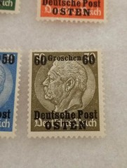 1939 – 1940 German (Occupation of Poland) Deutsche Post OSTEN“ Series