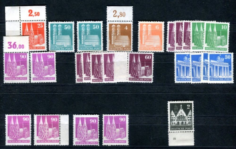 BIZONE 1948 96WA per 6 etc ** MNH often beautiful many good items (G2745