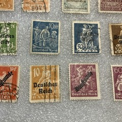 20 USED/HR mixed Deutsches Reich/Germany/Bayern Stamps; 1933- 1945; $1 Ships.