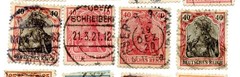 Germany Germania High Value Stamp Lot 35pf-4M Mixed Watermarks 27 Used