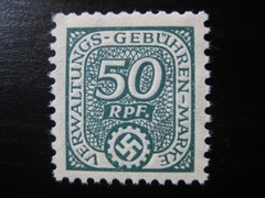 THIRD REICH mint MNH Verwaltungs-Gebuhren-Marke 50 Rpf. revenue stamp!