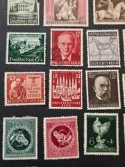 WW2 WWII Nazi German NSDAP THIRD REICH 50+ pc Stamp Lot Hitler Swastika + Sets