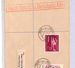 GERMANY WW2 ITALY OCCUPATION Cover 1944 Udine Mixed Franking {samwells}YG239