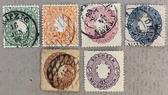 Saxony 15-20 / 1863 Embossed Arms Stamps / Complete Set / Used & Unused