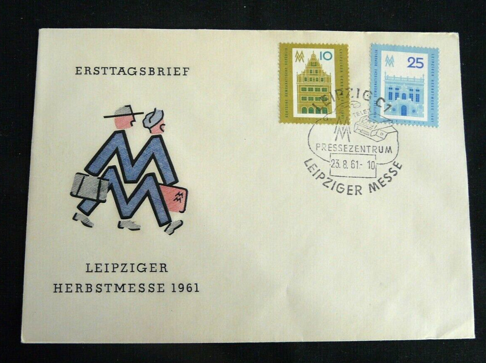 LEIPZIG FAIR 1961 SET CACHET FDC EAST GERMANY VF UNADDR
