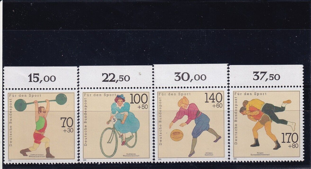 Bundesrepublik MNH ** 1499-02 Scott B701-4 sports set w row tabs