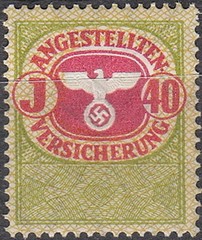Stamp Germany Revenue WWII 3rd Reich Era Medical Employment Insurance Set MNG