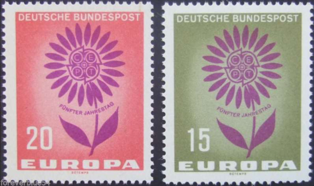 BRD FRG #Mi445-Mi446 MNH 1964 Europa CEPT Flower [897-898]