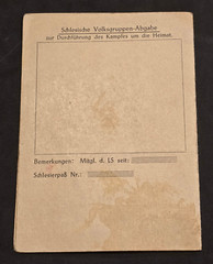 Post WW2 WWII German SCHLESIEN Mitgliedskarte Members stamp Card book 1953