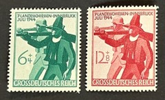 Travelstamps: 1944 Germany Stamps Scott #B278-B279 Soldier & Tirolese Rifleman