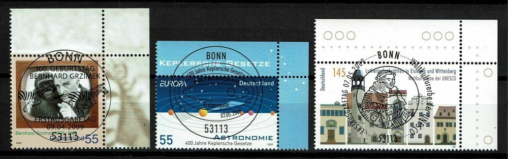 Bundle 2731, 2732, 2736, Corner 2 stamped, Mi. 4.60