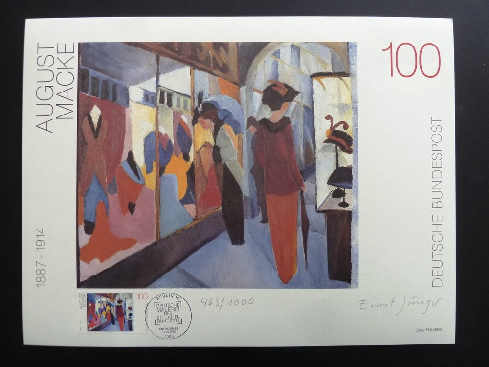 ART-EDITION 1991 GERMANY 1618 AUGUST MACKE GEMÄLDE – HAND-SIGNED !!