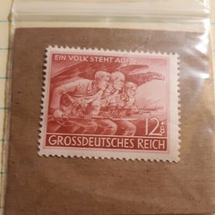 One ~ German Civilian defense forces ~ Militia Germany Stamp ~ ww2 era ~