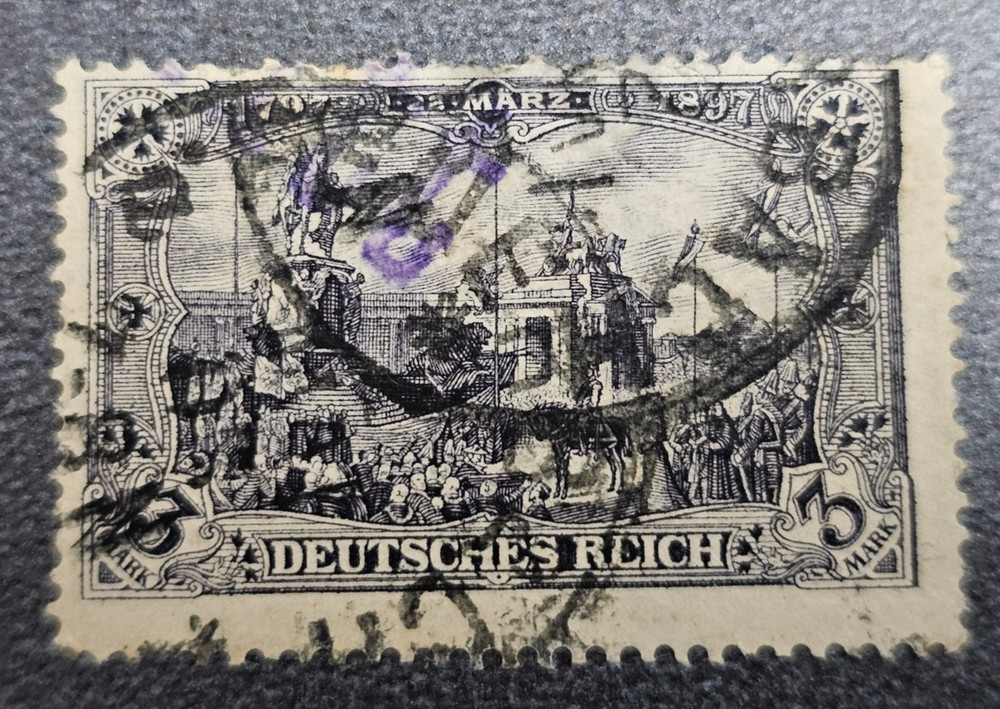 Stamp Germany Deutsches Reich Germania 3 Mark 1902 Mi. Nr. 80 [🇩🇪39664-6]