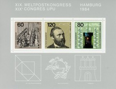 Germany 1420 Souvenir Sheet UPU Congress 1984 MH