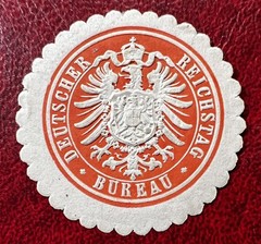 GERMANY Letter Seal REICH Parliament Rare & Historic Embossed MM
