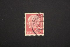 West Germany 1954-57 Theodor Heuss Stamps Lot 10pf 20pf 30pf Used Hamburg