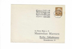 GERMANY 1937 Post Card sent from Gera to Berlin-Schlachtensee – slogan cancel