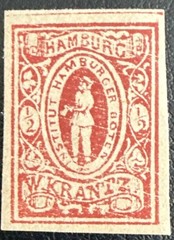 Hamburg Germany Local Post W. Krantz 1887