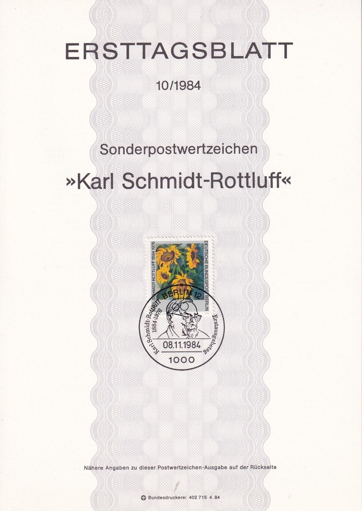 Berlin ETB 728 Scott 497 Flowers