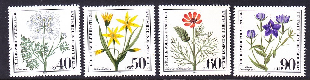 Germany Berlin 9NB171-74 MNH 1980 Wildflowers Full set of 4 Very Fine