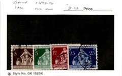 Germany, Postage Stamp, #473-476 Used, 1936 Municipalities (AF)