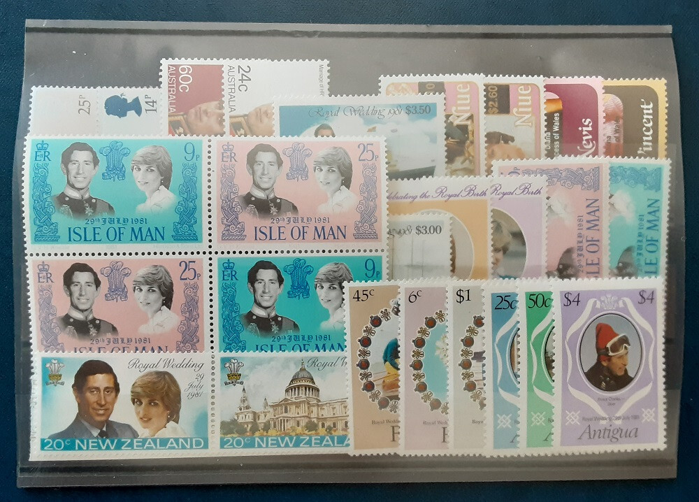 Worldwide Diana 26 Different Commemoratives MNH MH Used CTO Superb 5101-1
