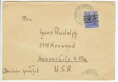 1948 Frankfurt a/M Germany Occupation Mi 48II solo cover to US