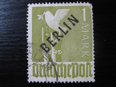 BERLIN GERMANY Mi. #17 scarce used black overprint stamp! CV $192.50