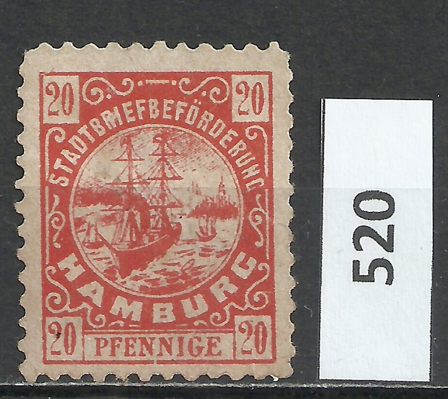 GERMANY HAMBURG 1887 classic Local Privat Post mint. Mi#15 CV€15