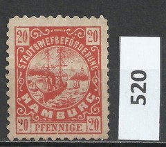 GERMANY HAMBURG 1887 classic Local Privat Post mint. Mi#15 CV€15