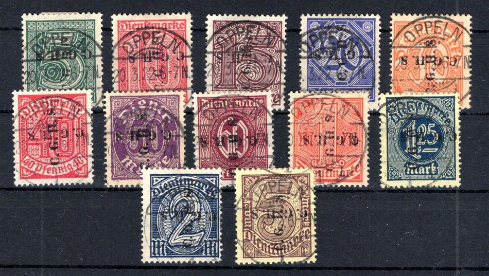Upper Silesia Dienst 8/22XVI o.18 Official Print Stamped (GA4587)
