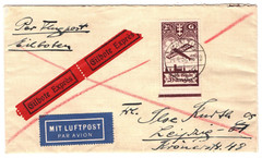 DANZIG Germany/Poland 2.5g HIGH VALUE Air Mail Cover 1937 {samwells}MA1895