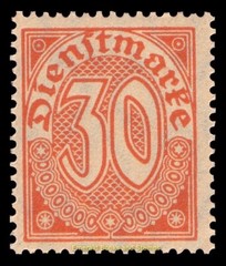 EBS Germany 1920 – Officials – Dienstmarken – Michel 23/33 – MNH** (short set)