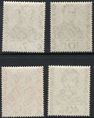 GERMANY 1955 SC. #B344-7 7PF+3PF TO 40PF+10PF PORTRAITS MINT NH SET CAT $29.10