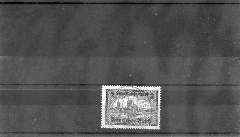 GERMANY Sc 387(MI 440)F-VF USED 1930 2RM DARK GREY BLUE $28