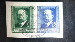 Germany Sc. B186-B187 Emil von Behring Stamps on Paper Used VF Cond.