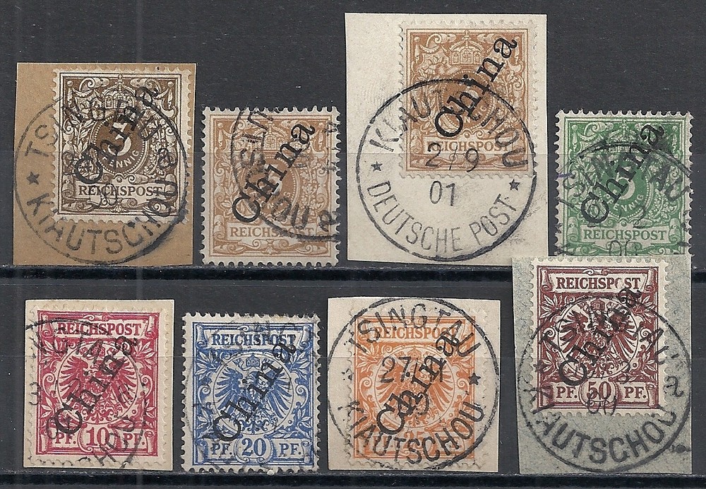 Kiautschou 1898 MI V1II-V6II several signed CANC VF