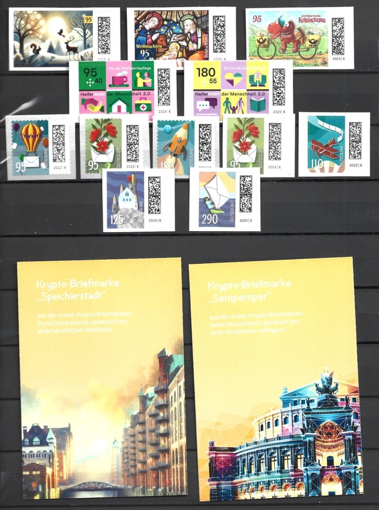 Germany 2024 Selfadhesive Stamps Complete MNH (without AI Booklets)