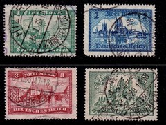 EBS Germany 1924 – Buildings – Bauwerke – Michel 364-367 X – Used – cv $57 – (u8