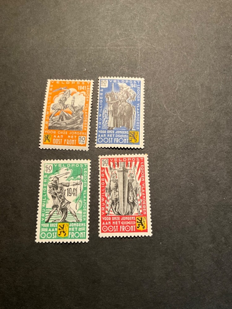 Stamps German Occupation-Belgium Flemish Legion Michel I-IV never hinged