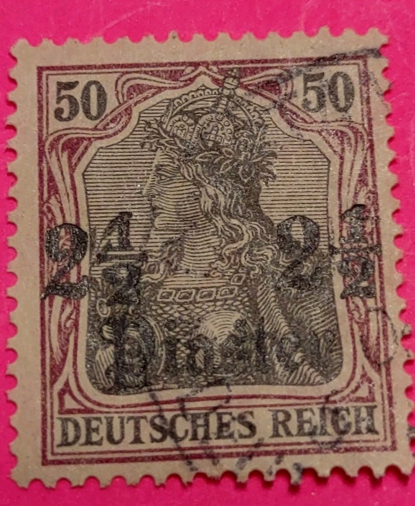 Old German, Deuches Reigh Postage,2,1/2 Piaster ,WMK.Overprint MOG(1209-3)