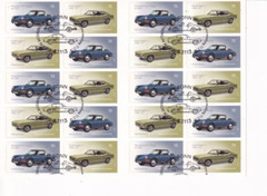 Bundesrepublik used – 3201-2 classic cars self adhesive sheet of 20