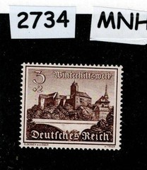 MNH Stamp B160 1939 Germany Castles Cathedrals Mountains Winter relief #2734