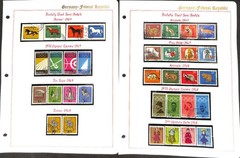 Germany Stamp Collection in 60 Page Album, 1954 to 1979 Postally Used