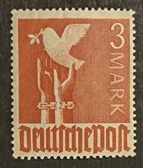 Travelstamps: 1947 Germany Stamps Scott #576 3m Peace Dove Mint MOGLH