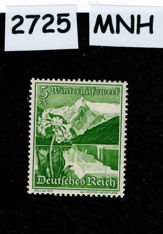 MNH Stamp B125 1938 Germany Castles Cathedrals Mountains Winter relief #2725