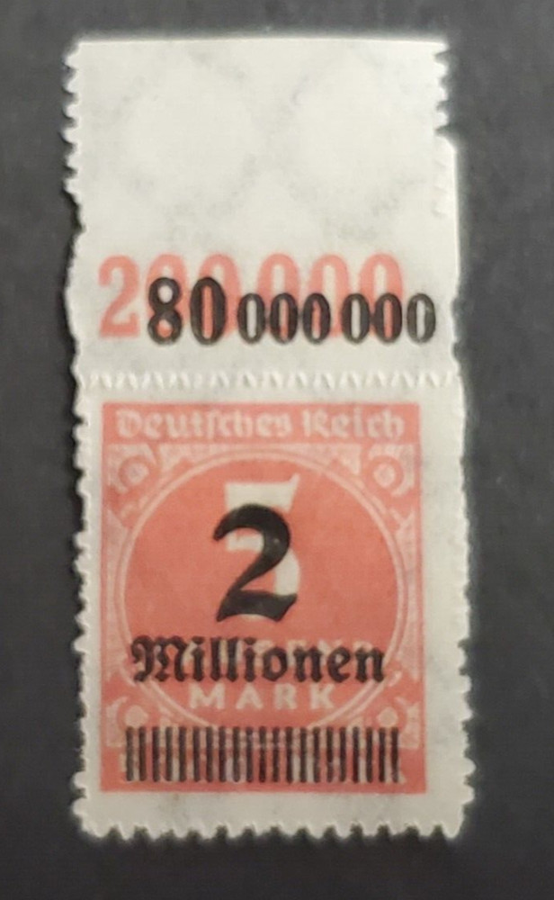 Germany, nice inflation overprint with selvage